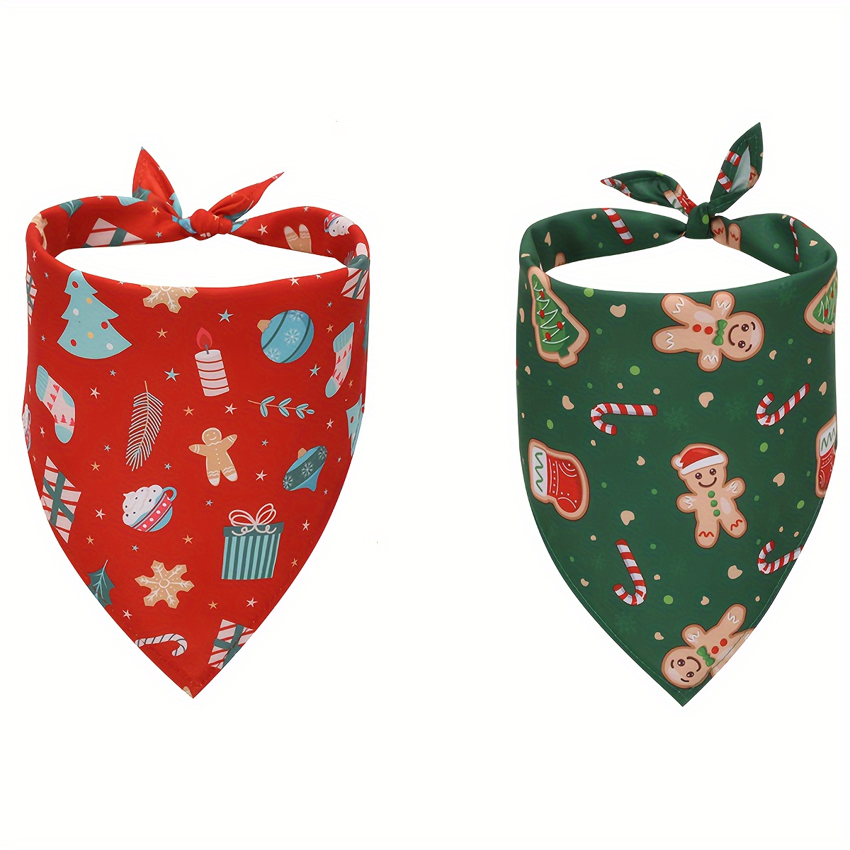 Printed Bibs Pack - وشاح للكلاب بتصميم عيد الميلاد (عبوة