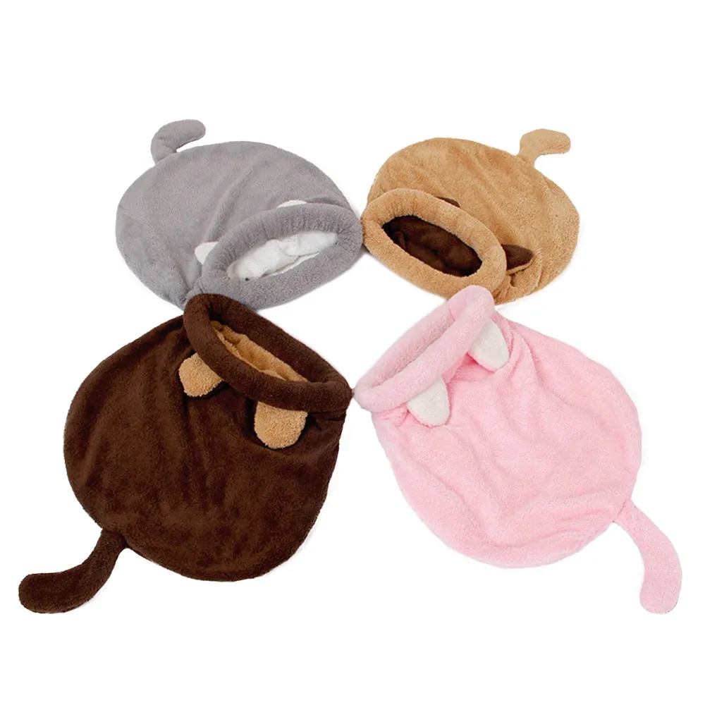 Fleece Sleep Bag - دافئ المرجان الصوف القط كيس النوم