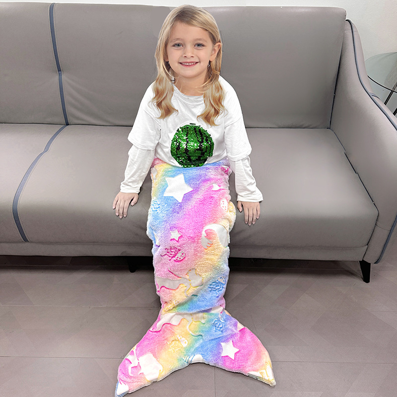 الفانيلا حورية البحر بطانية ضو - مراجعة Fleece Sleep Bag وسعره