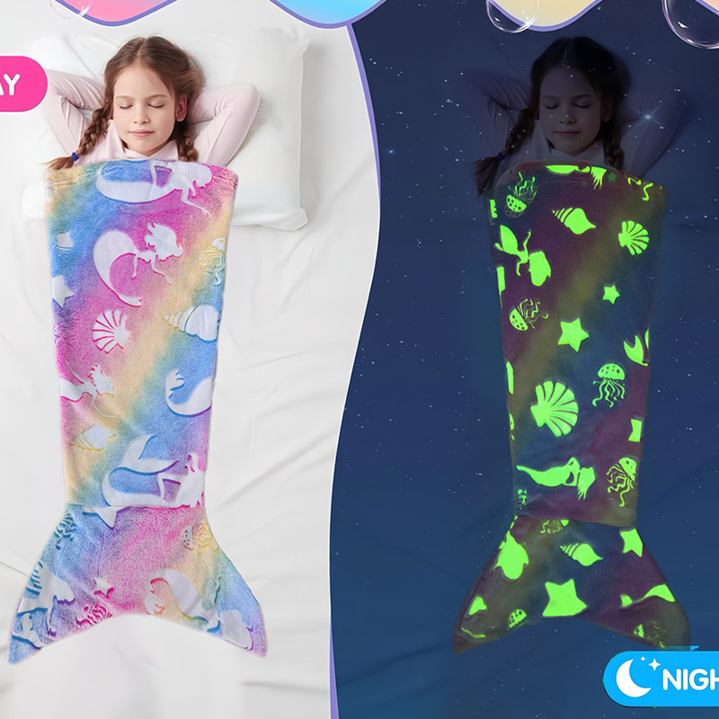 الفانيلا حورية البحر بطانية ضو - مراجعة Fleece Sleep Bag وسعره