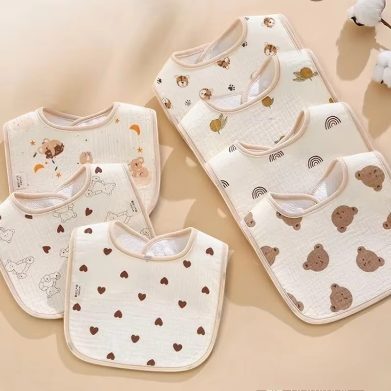 7 قطع/عبوة من مرايل الأطفال ال - مراجعة Printed Bibs Pack وسعره
