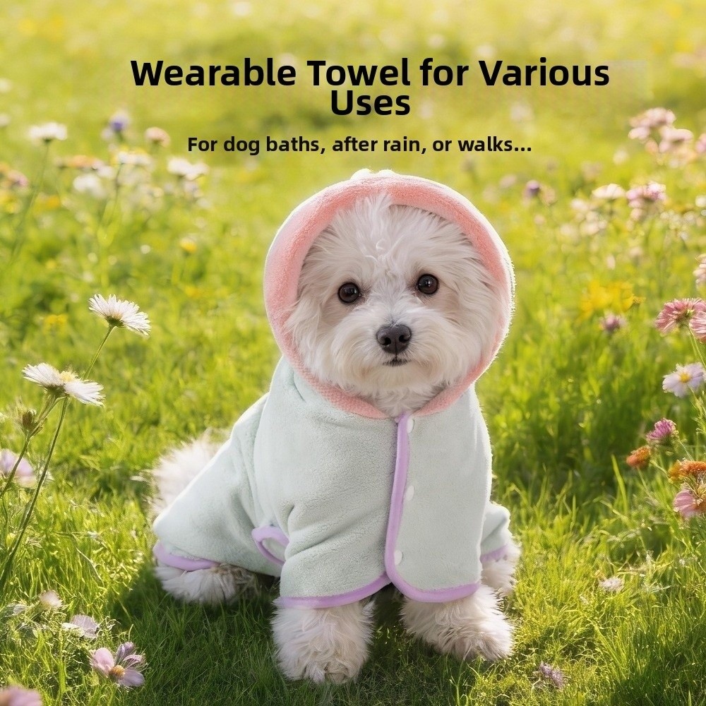 روب استحمام للكلاب فائق الامتص - مراجعة Hooded Bath Towel وسعره