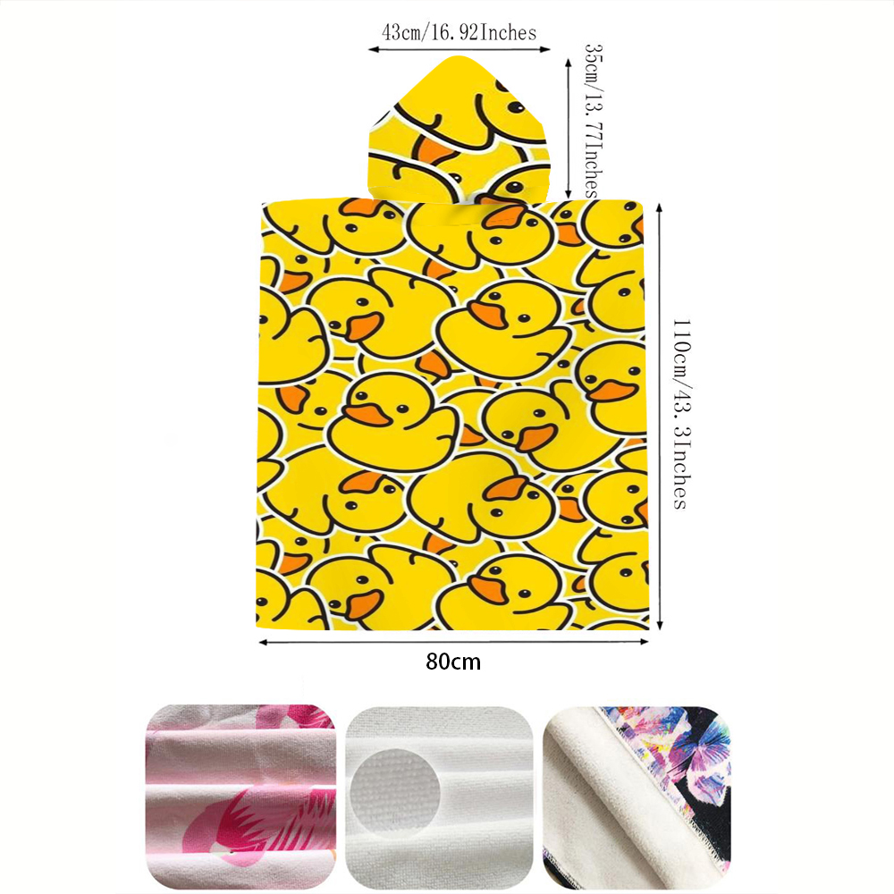 منشفة شاطئ بغطاء للرأس بطبعة ب - مراجعة Hooded Bath Towel وسعره