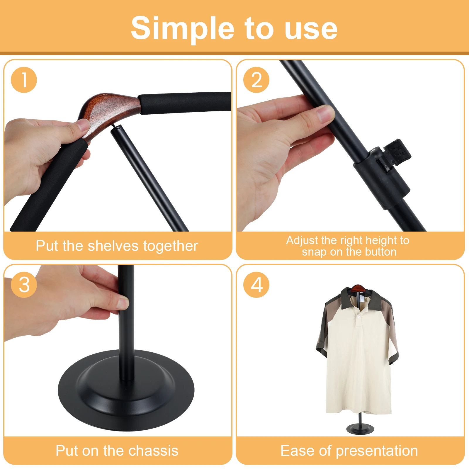 حامل عرض قمصان قابل لتعديل الا - مراجعة Baby Clothing Display Stand وسعره